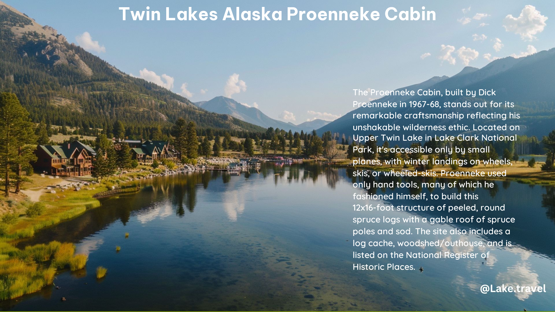 Twin Lakes Alaska Proenneke Cabin