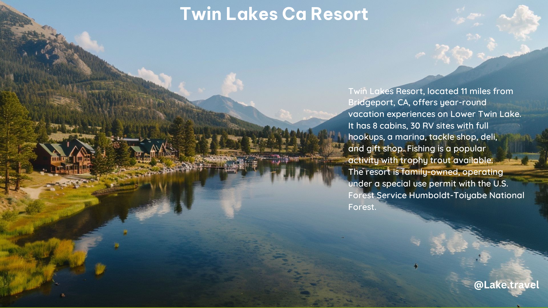 Twin Lakes CA Resort