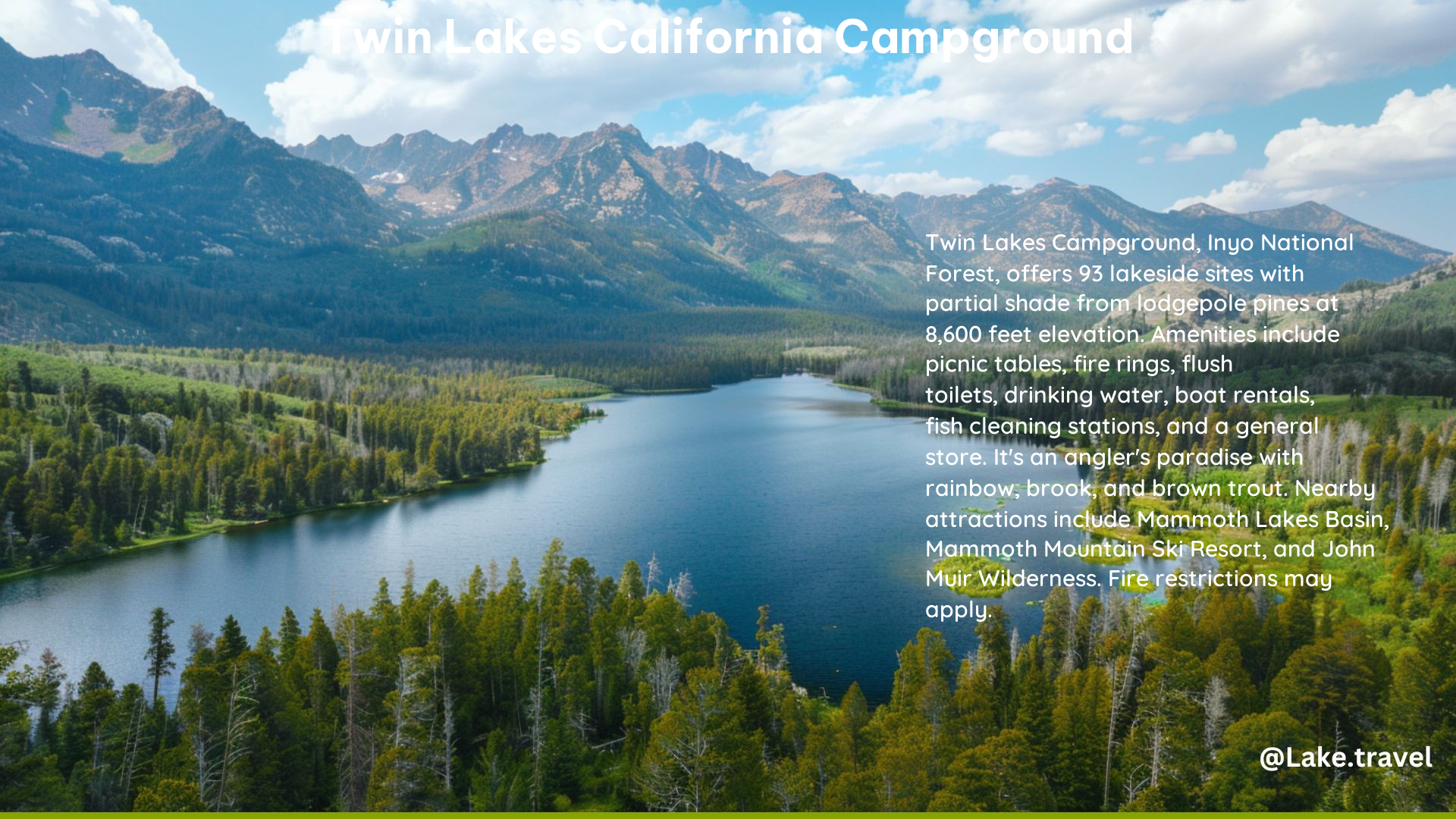 Twin Lakes California Campground