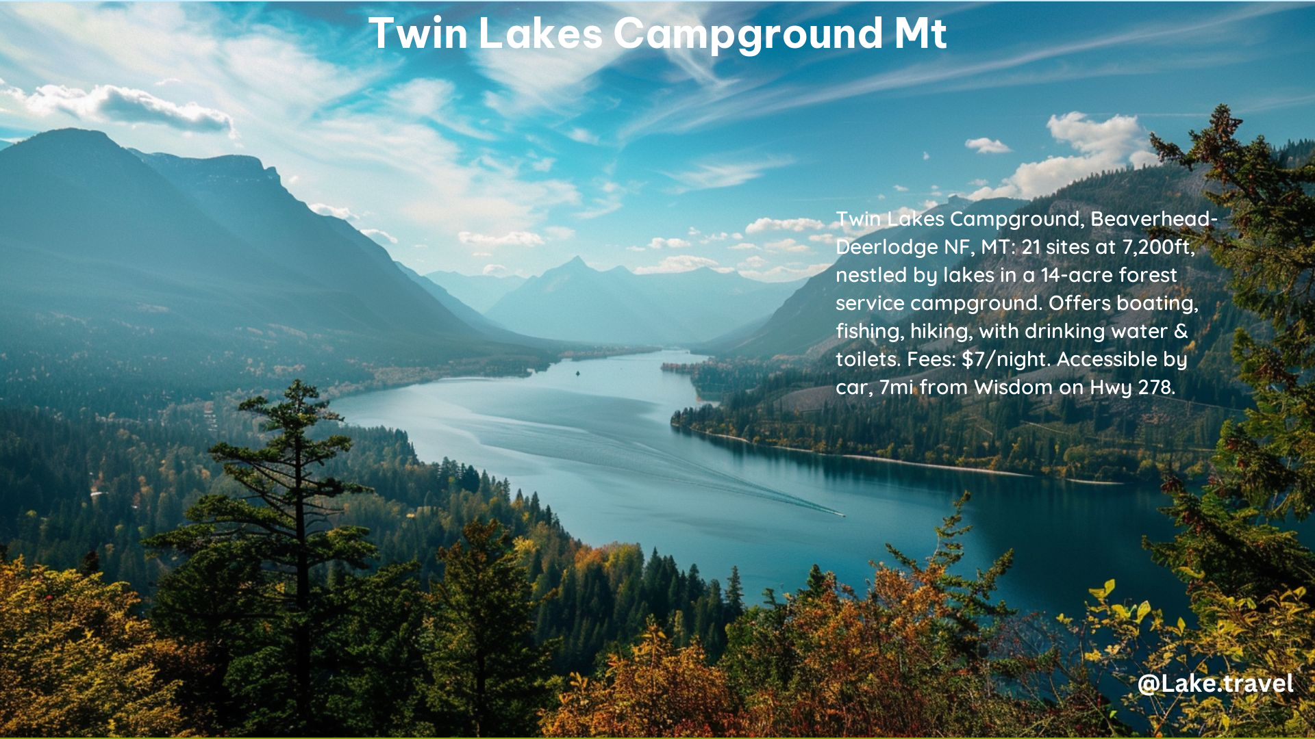 Twin Lakes Campground MT