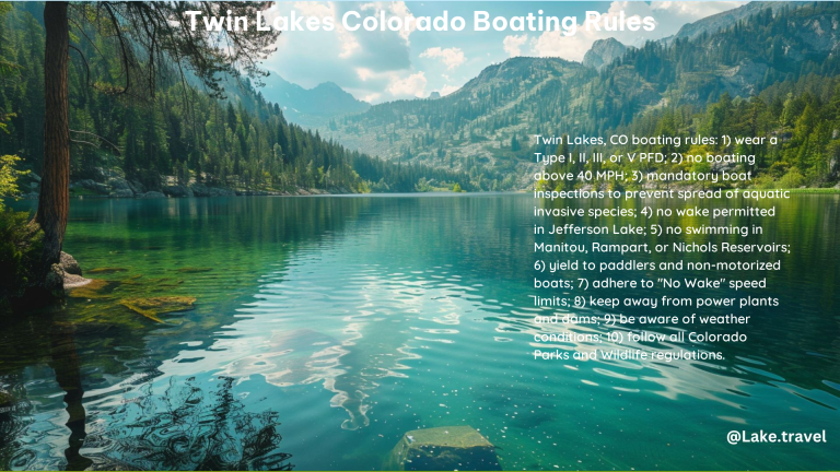 Twin Lakes Colorado Boating Rules