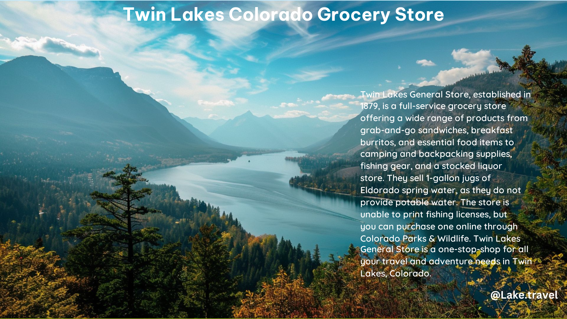 Twin Lakes Colorado Grocery Store