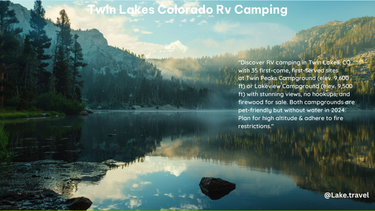 Twin Lakes Colorado RV Camping