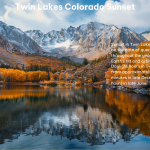 Twin Lakes Colorado Sunset