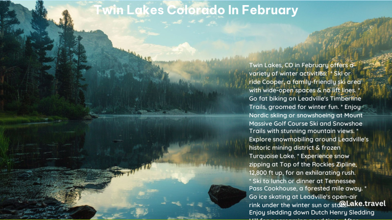 Twin Lakes Colorado in February