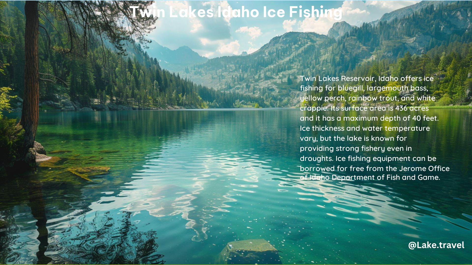 Twin Lakes Idaho Ice Fishing