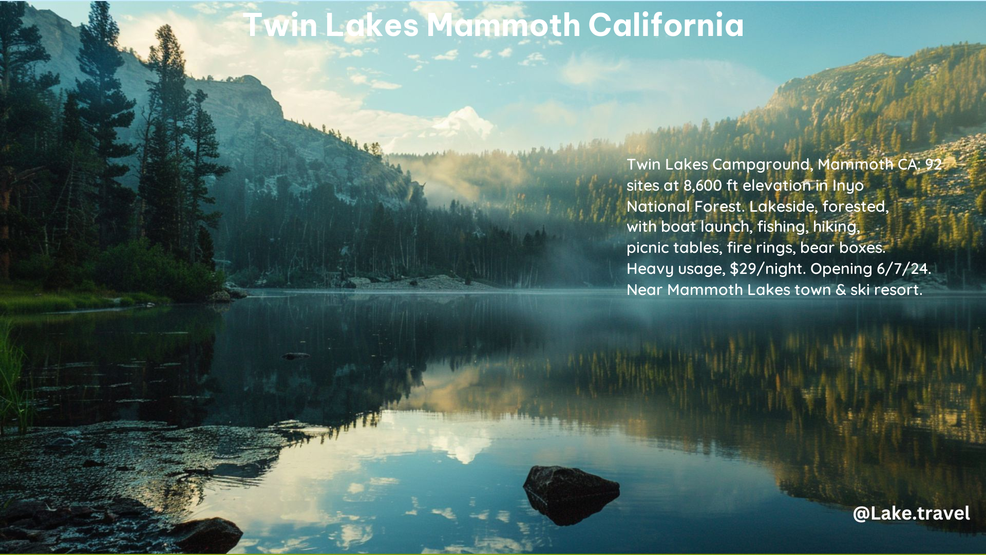 Twin Lakes Mammoth California