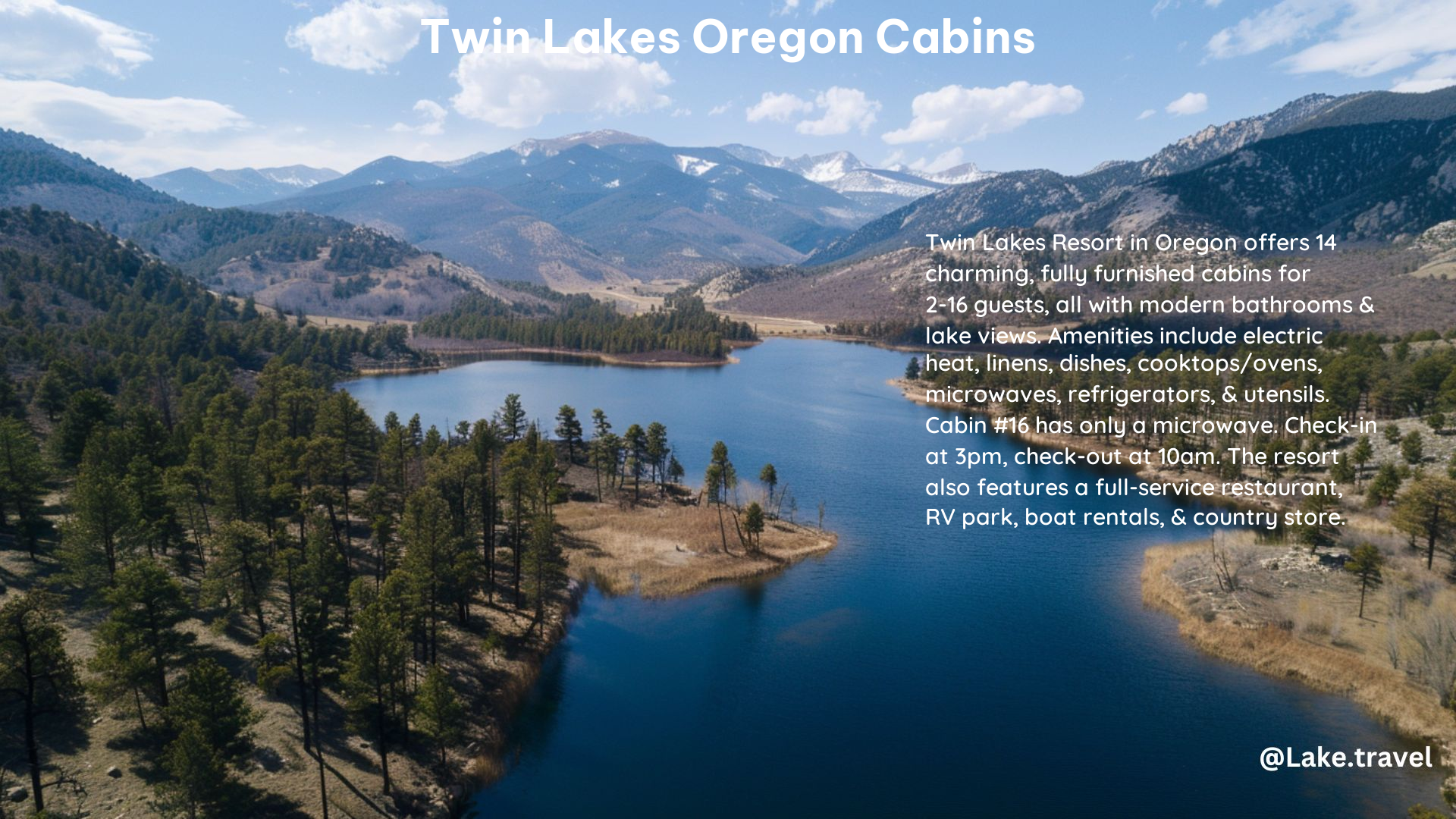 Twin Lakes Oregon Cabins