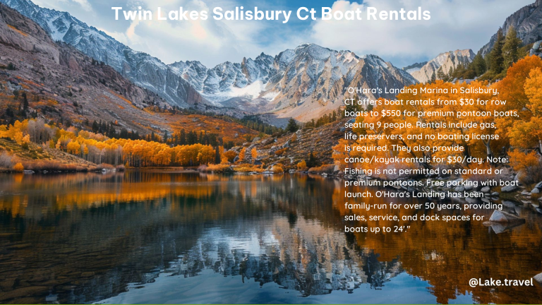 Twin Lakes Salisbury CT Boat Rentals