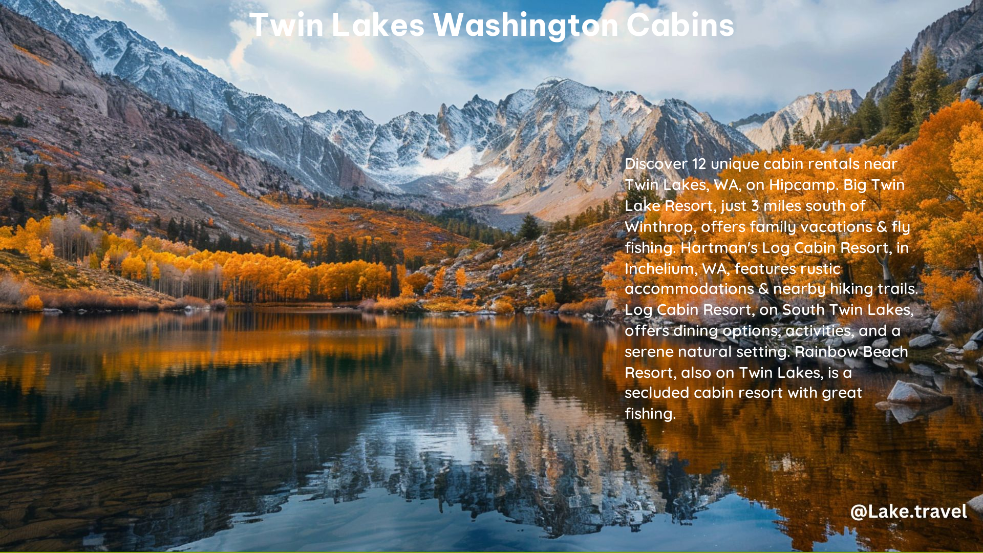 Twin Lakes Washington Cabins