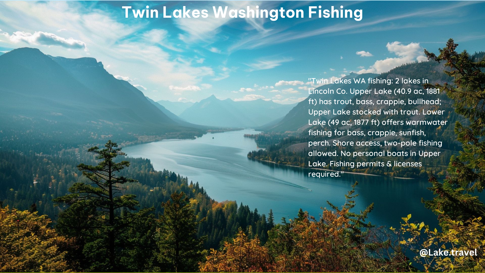 Twin Lakes Washington Fishing