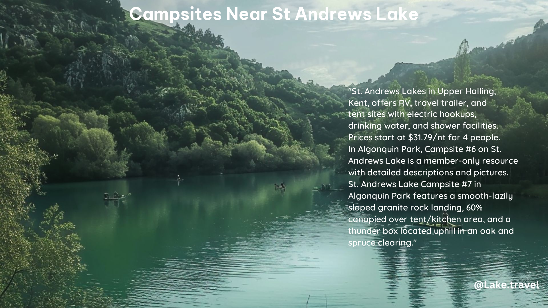 campsites near st andrews lake