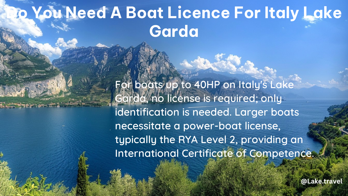 do you need a boat licence for italy lake garda