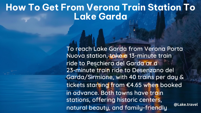 how to get from verona train station to lake garda