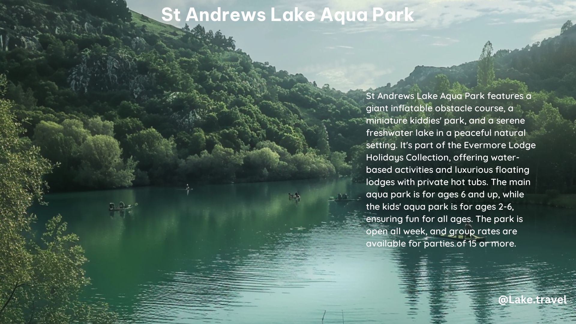 st andrews lake aqua park