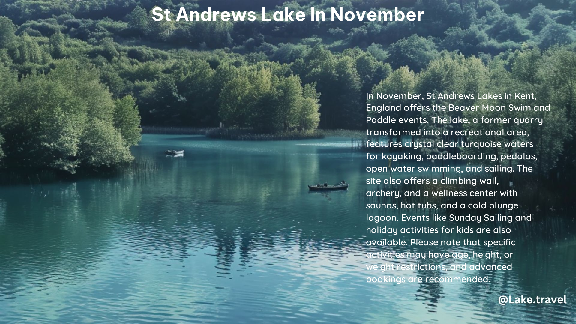 st andrews lake in November