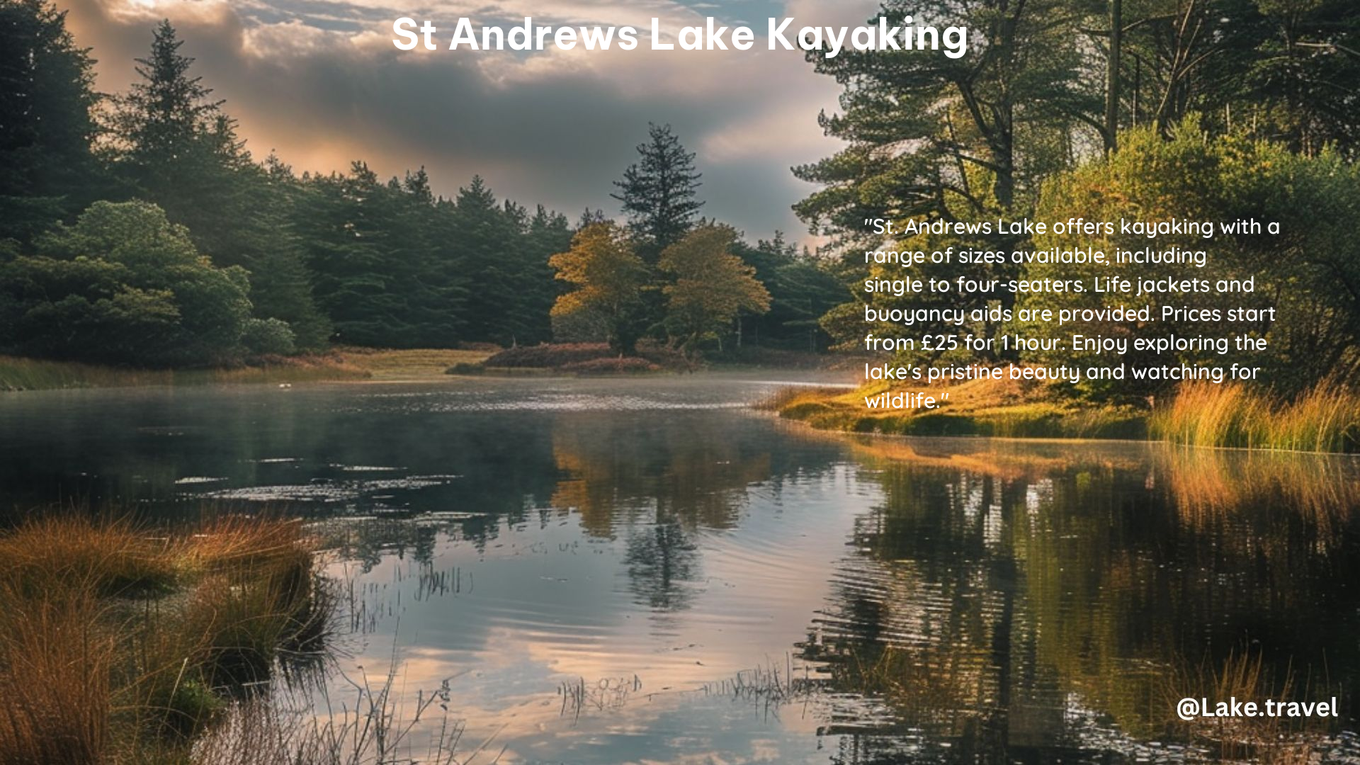 st andrews lake kayaking