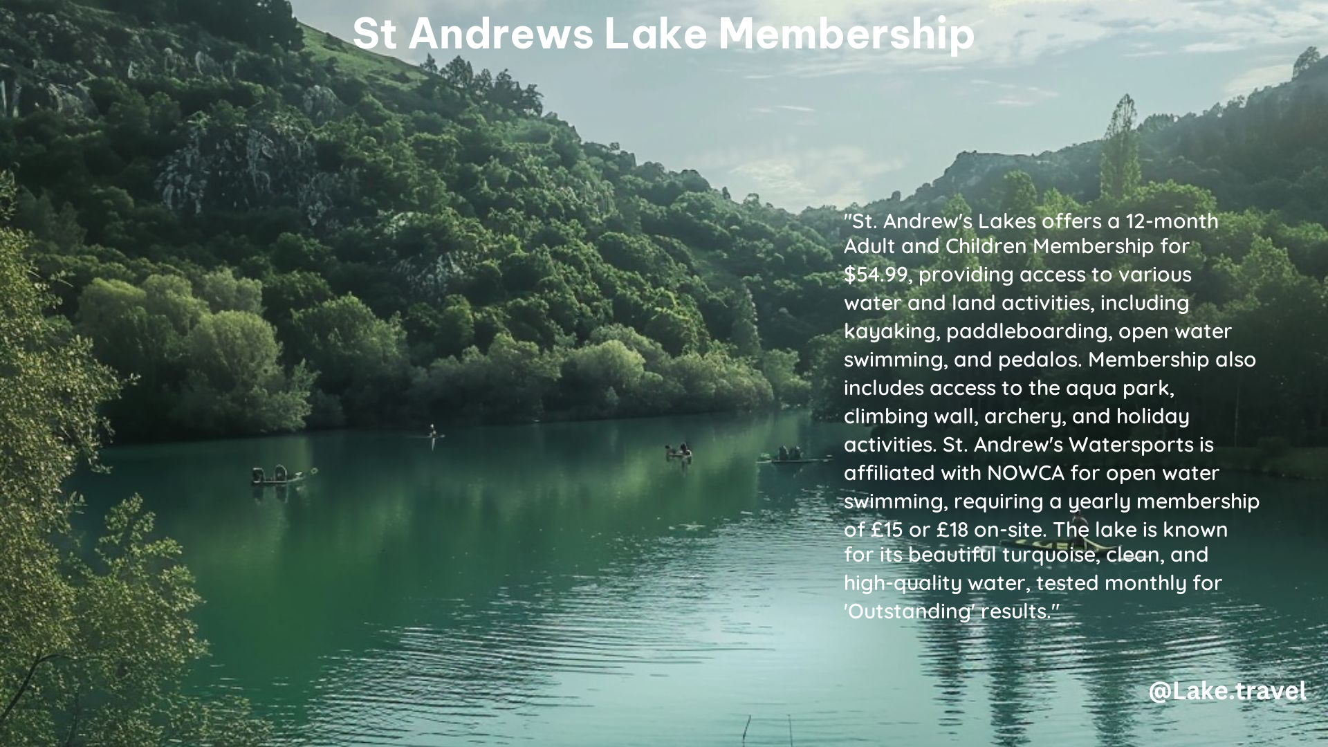 st andrews lake membership