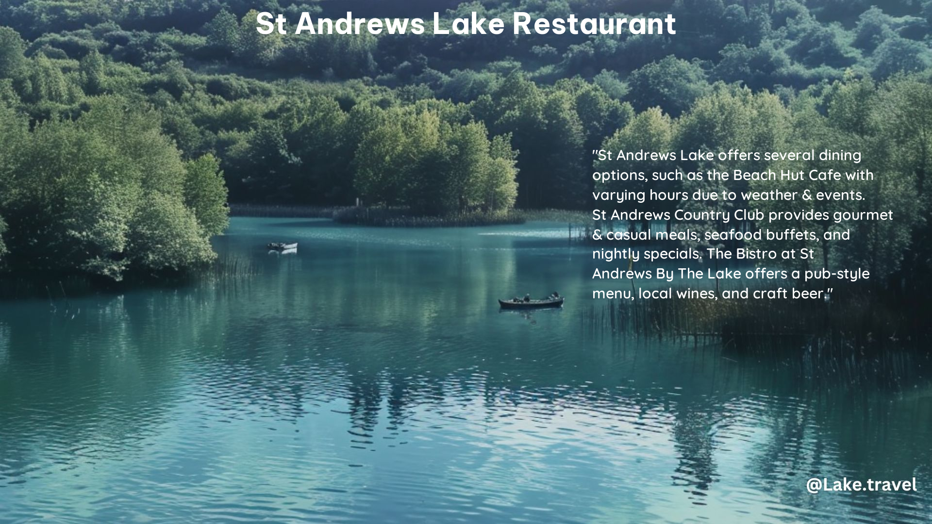 st andrews lake restaurant