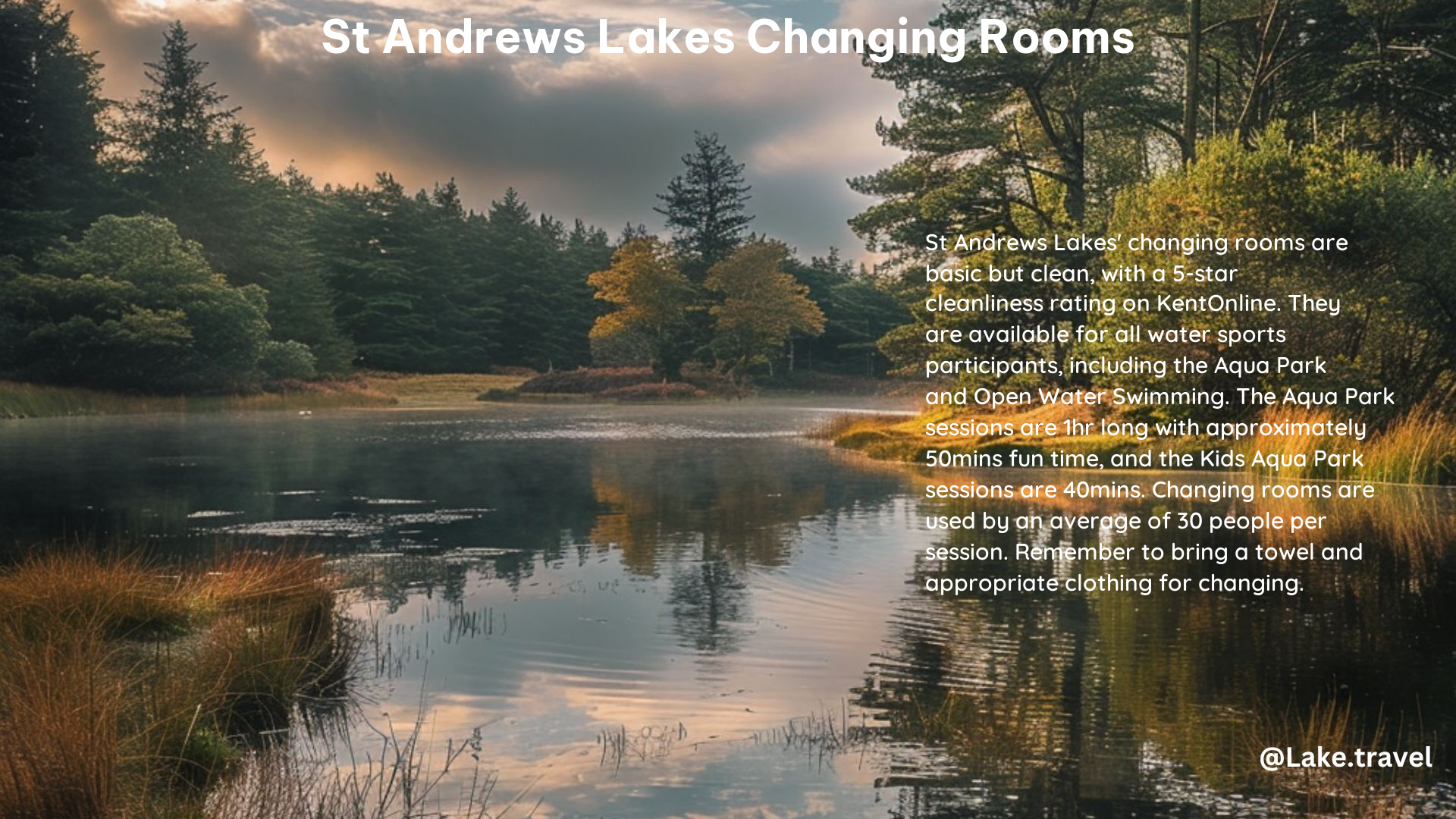 st andrews lakes changing rooms