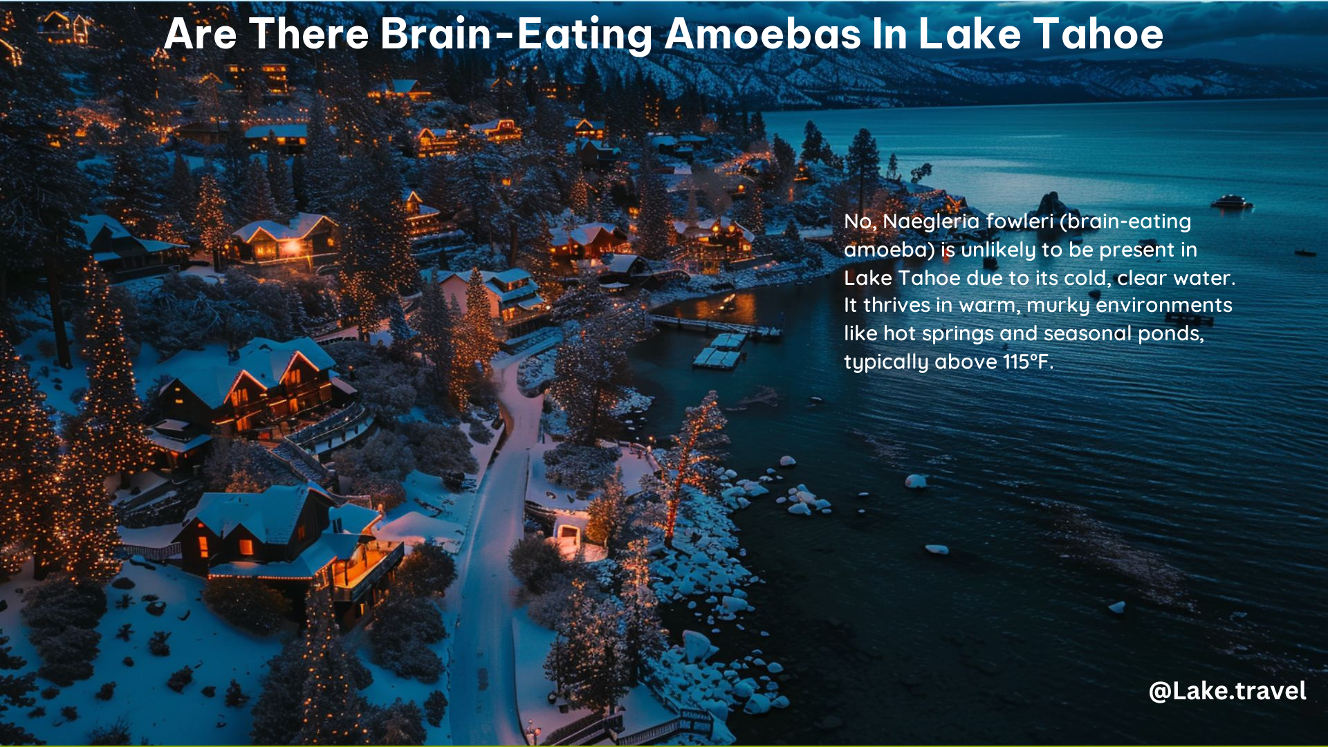 Are There Brain-Eating Amoebas in Lake Tahoe