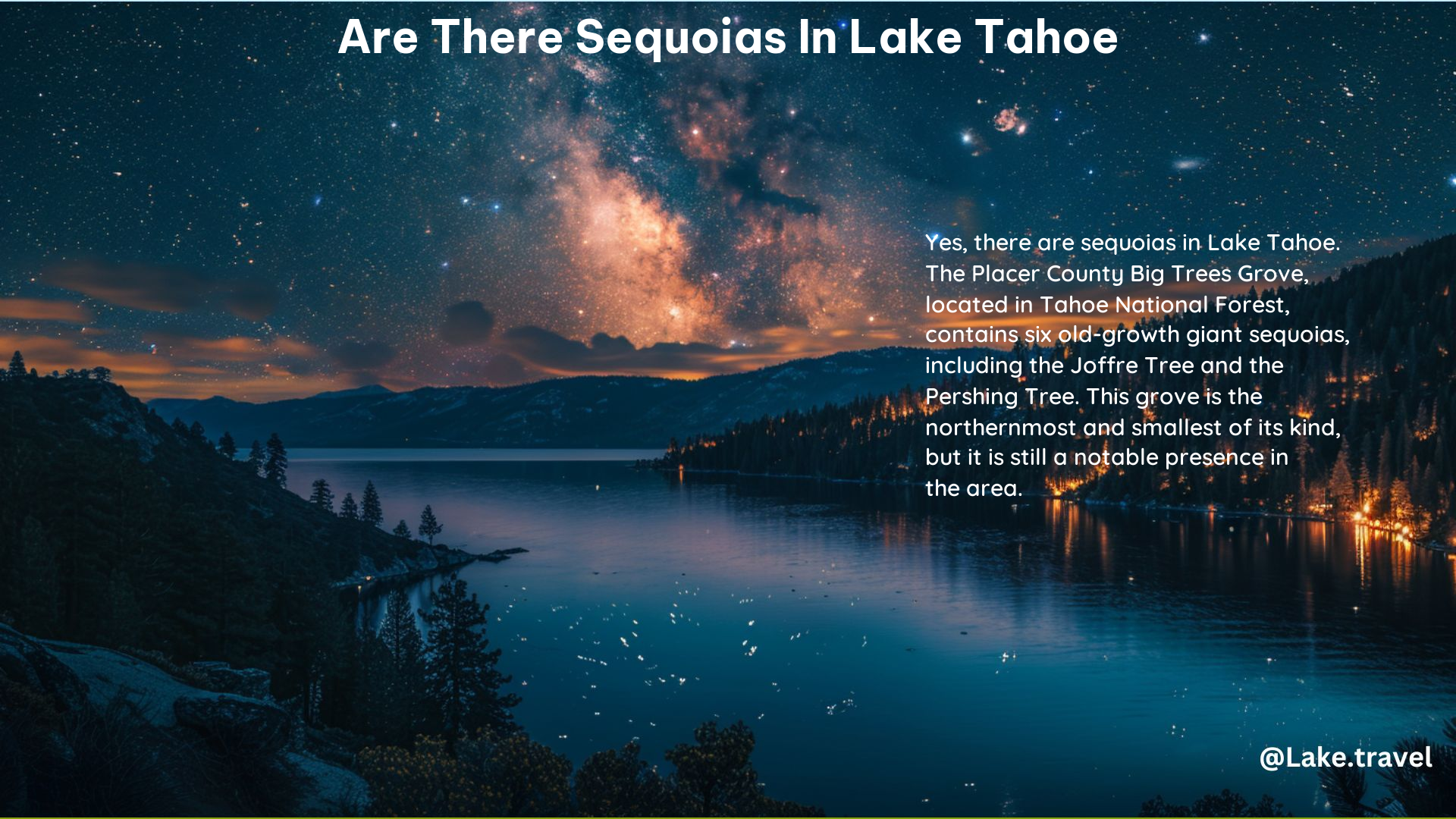 Are There Sequoias in Lake Tahoe