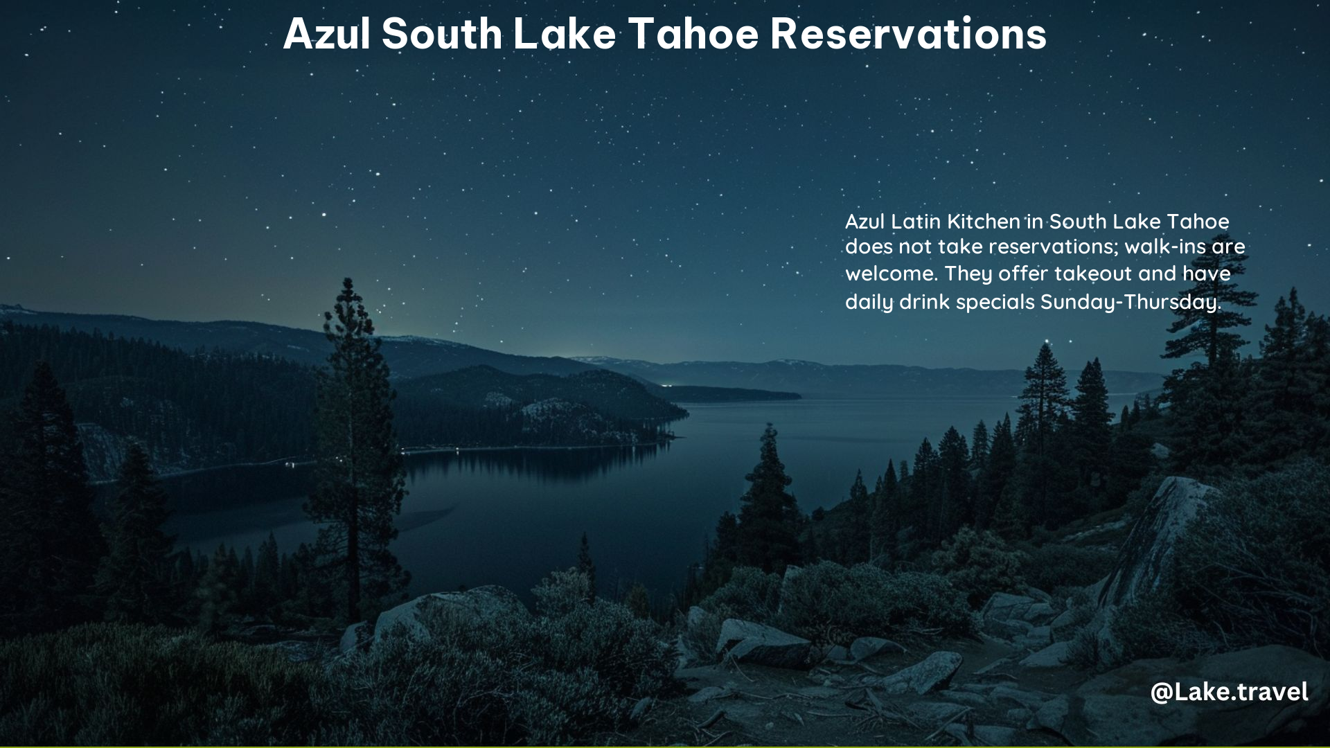 Azul South Lake Tahoe Reservations