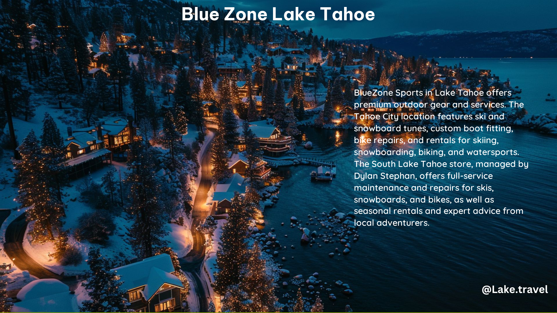 Blue Zone Lake Tahoe