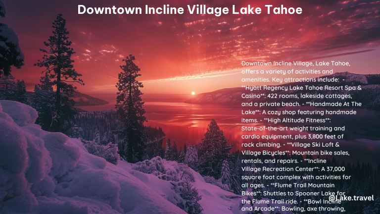 Downtown Incline Village Lake Tahoe