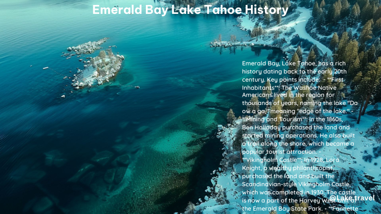 Emerald Bay Lake Tahoe History