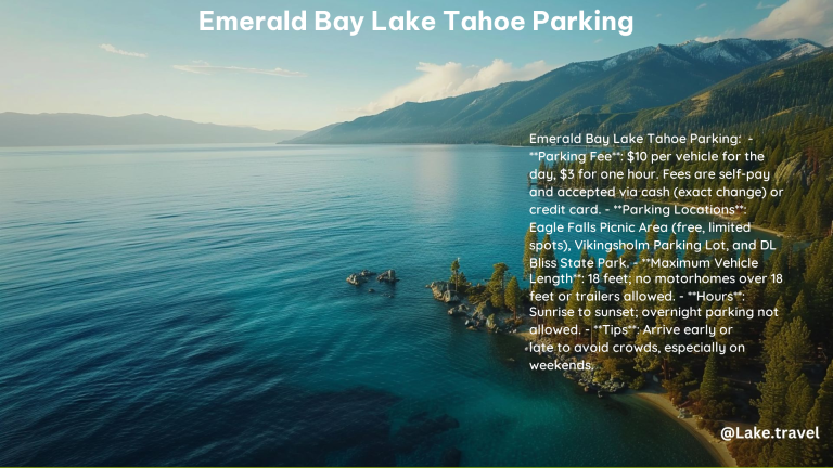 Emerald Bay Lake Tahoe Parking