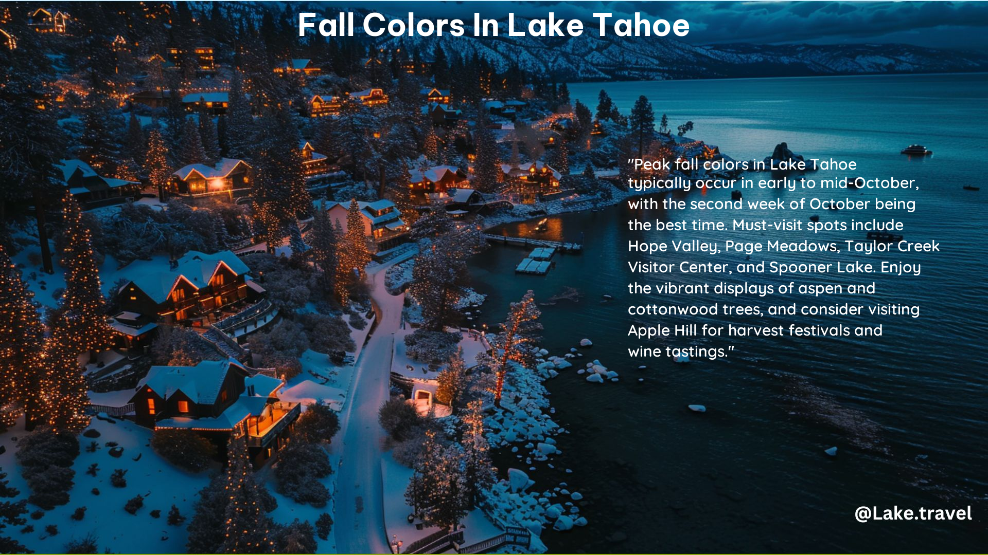 Fall Colors in Lake Tahoe