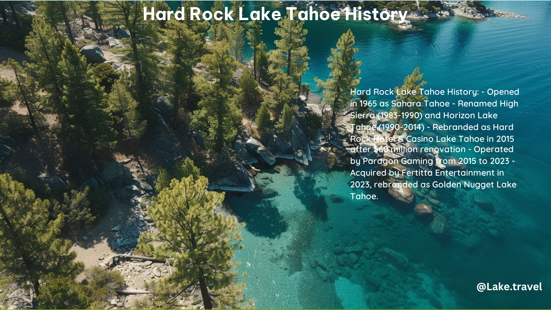 Hard Rock Lake Tahoe History