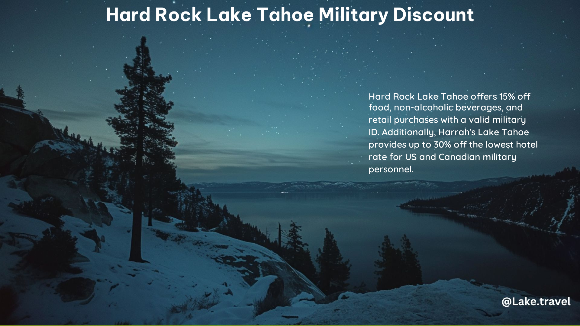 Hard Rock Lake Tahoe Military Discount