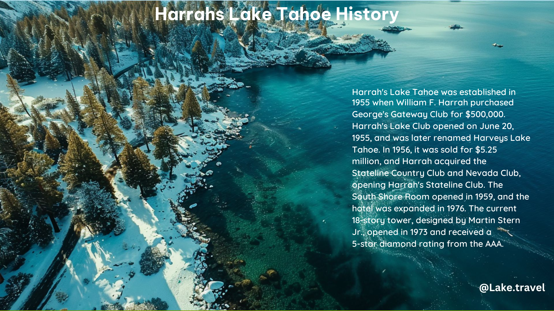 Harrahs Lake Tahoe History