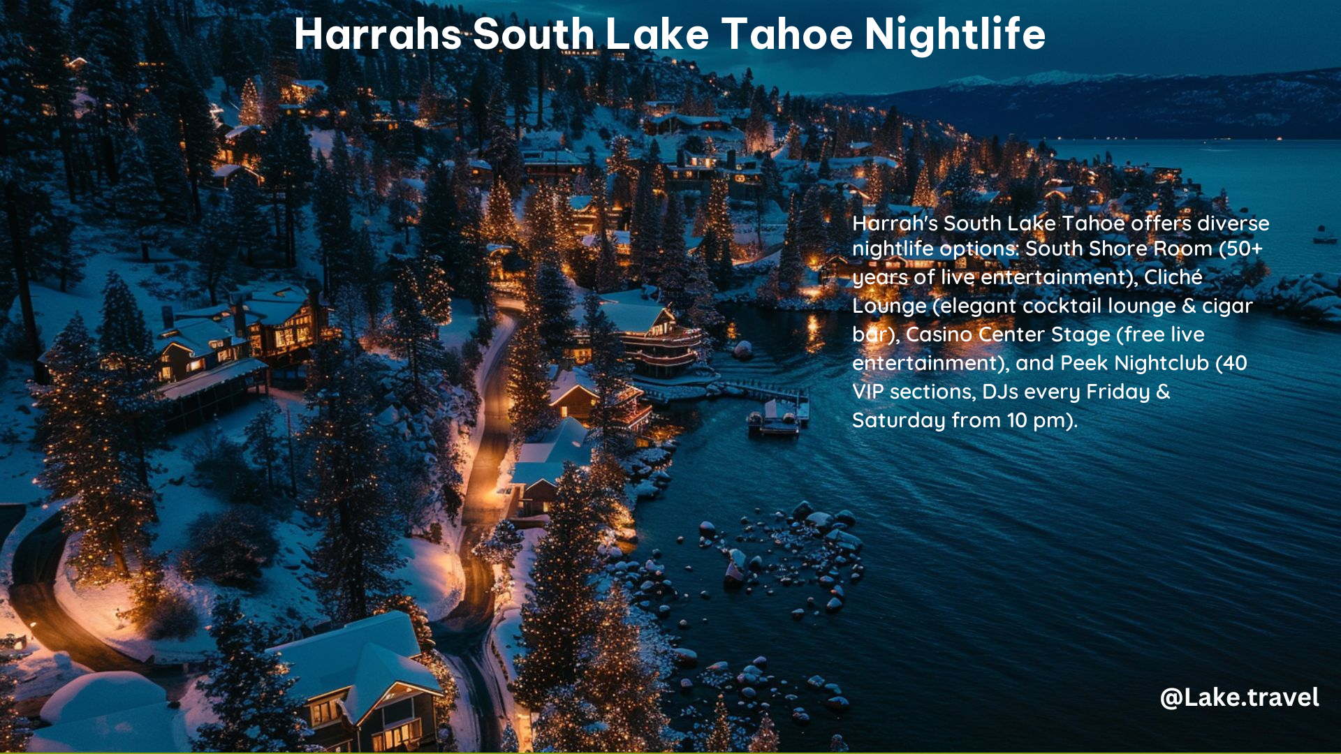 Harrahs South Lake Tahoe Nightlife