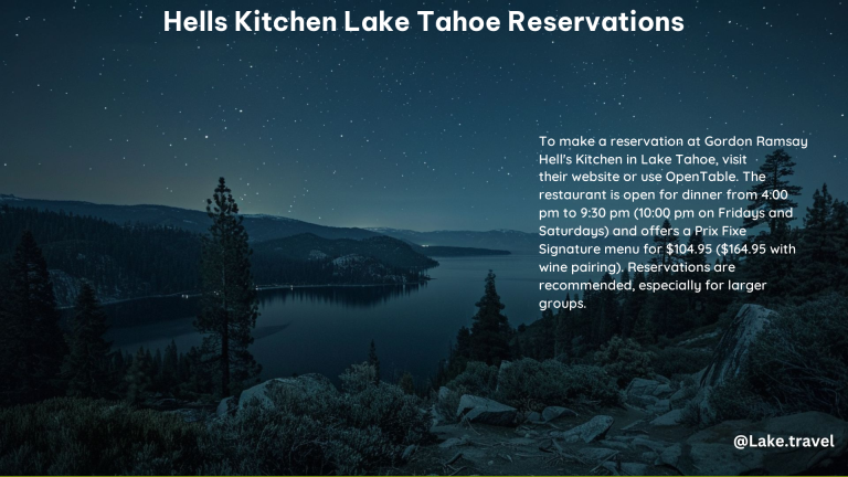 Hells Kitchen Lake Tahoe Reservations