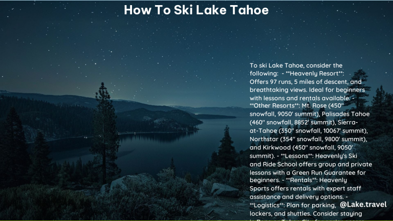 How to Ski Lake Tahoe