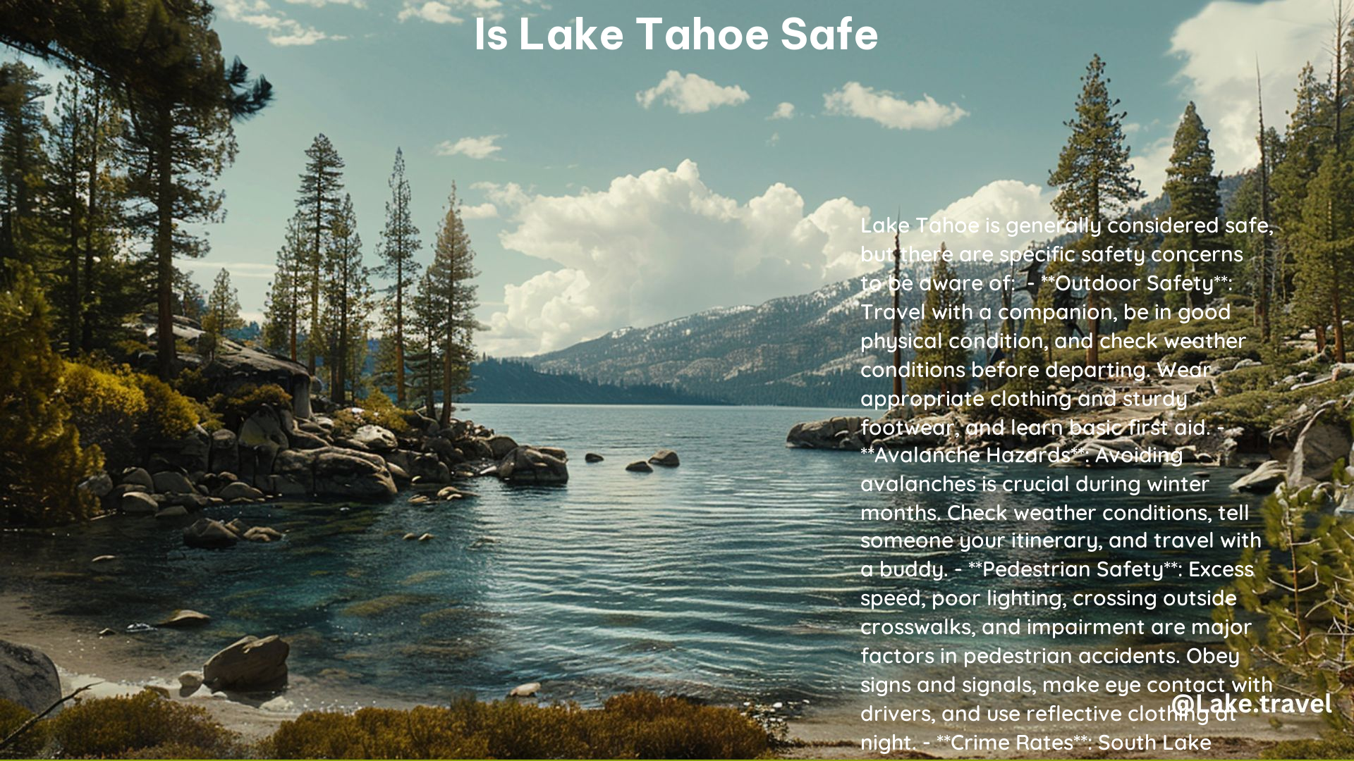 Is Lake Tahoe Safe