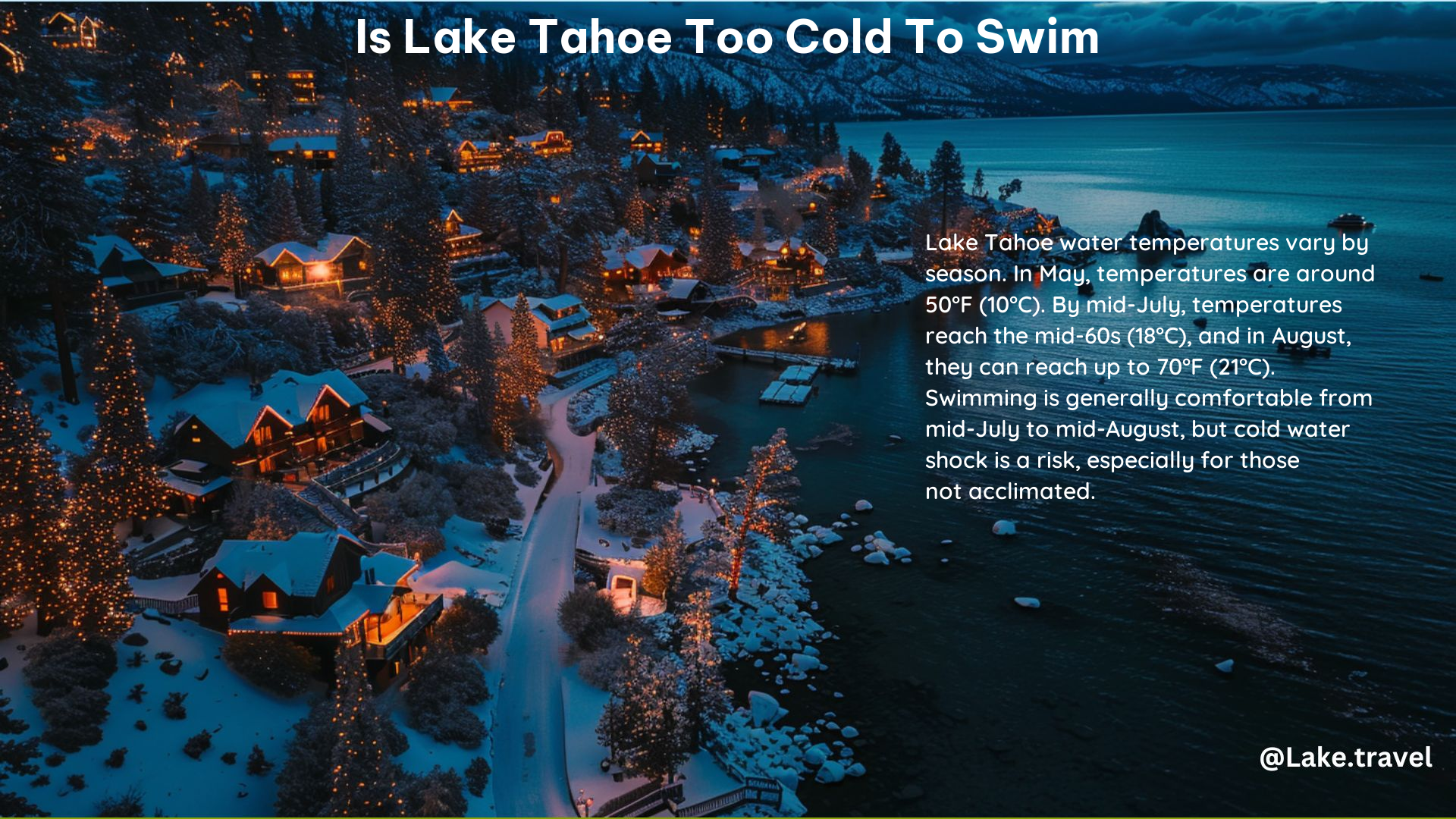 Is Lake Tahoe Too Cold to Swim