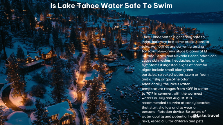 Is Lake Tahoe Water Safe to Swim