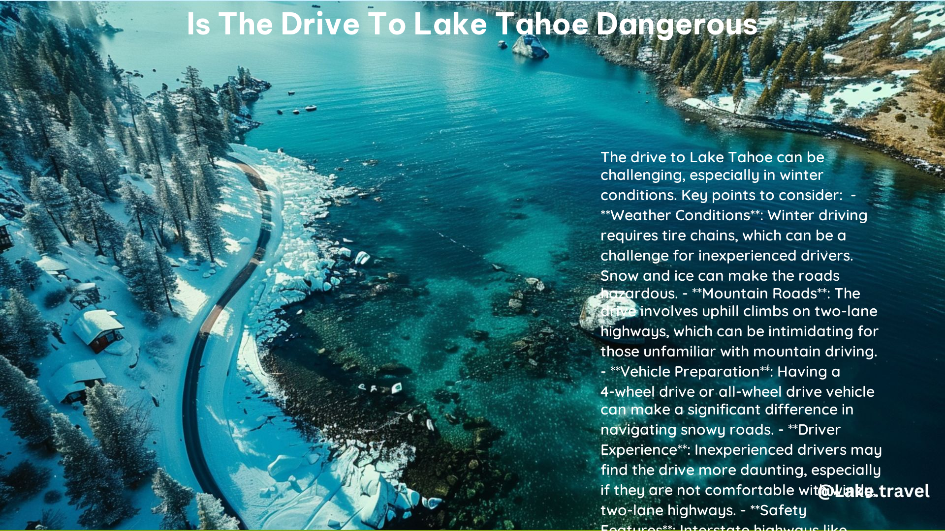 Is the Drive to Lake Tahoe Dangerous