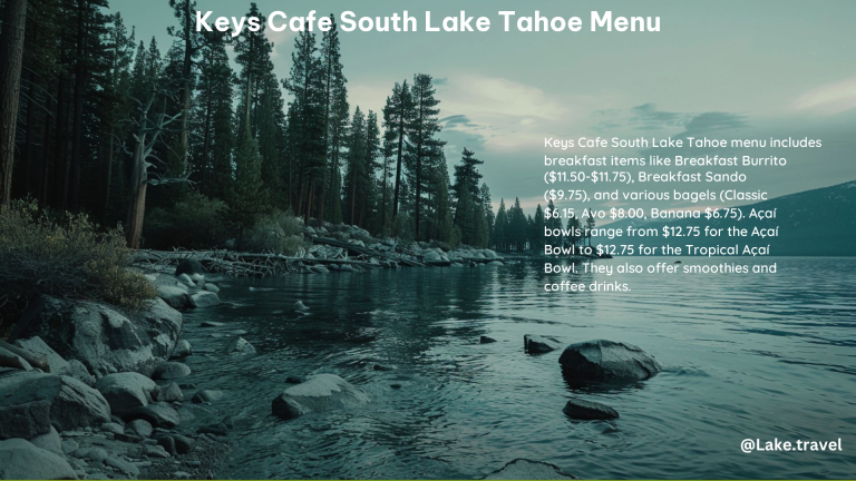 Keys Cafe South Lake Tahoe Menu