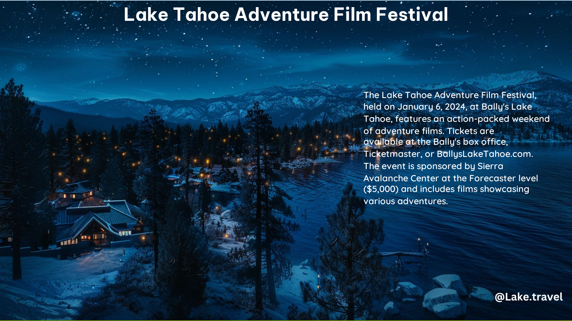 Lake Tahoe Adventure Film Festival