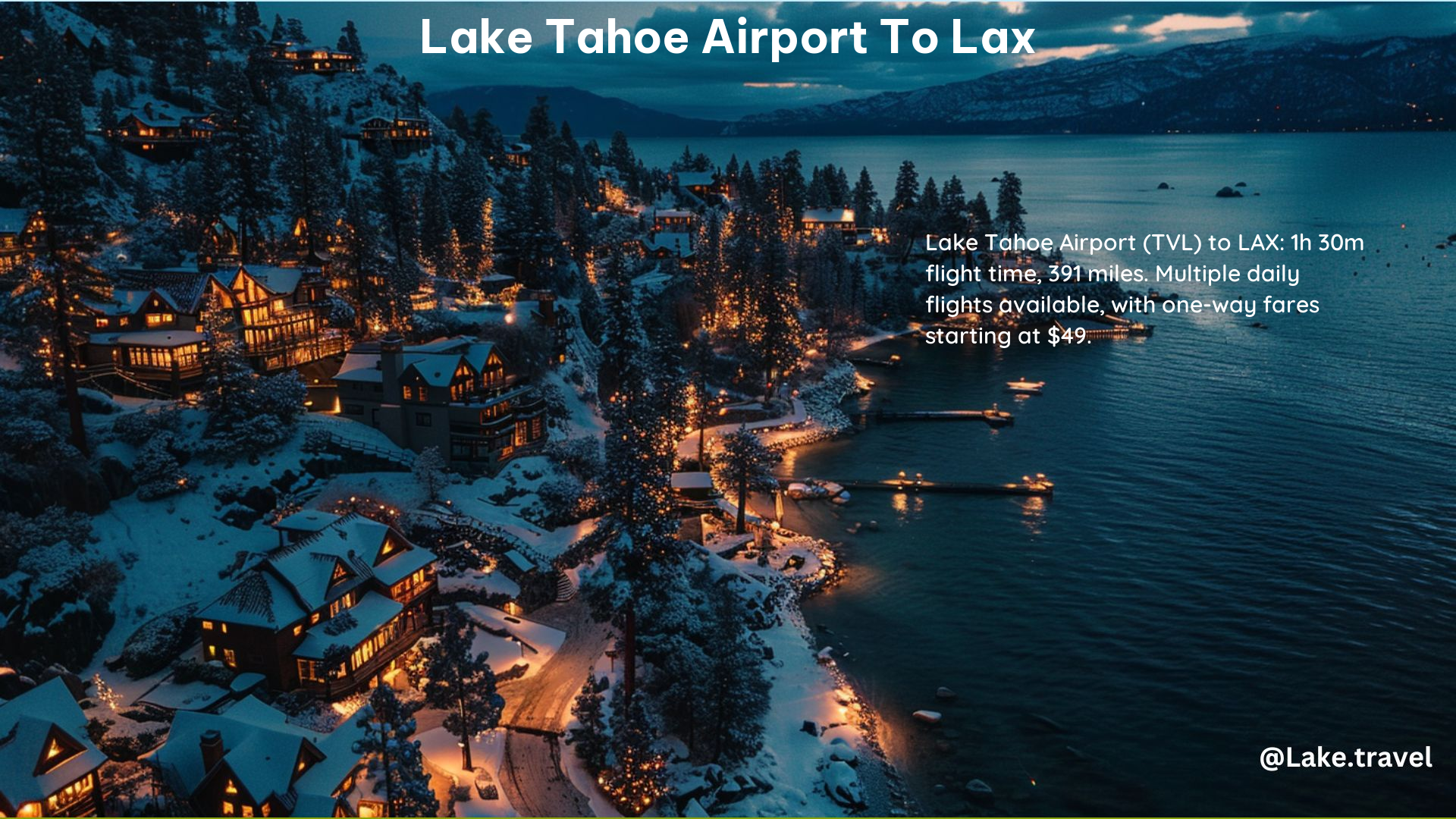 Lake Tahoe Airport to LAX