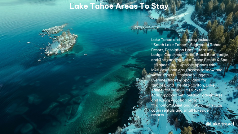 Lake Tahoe Areas to Stay