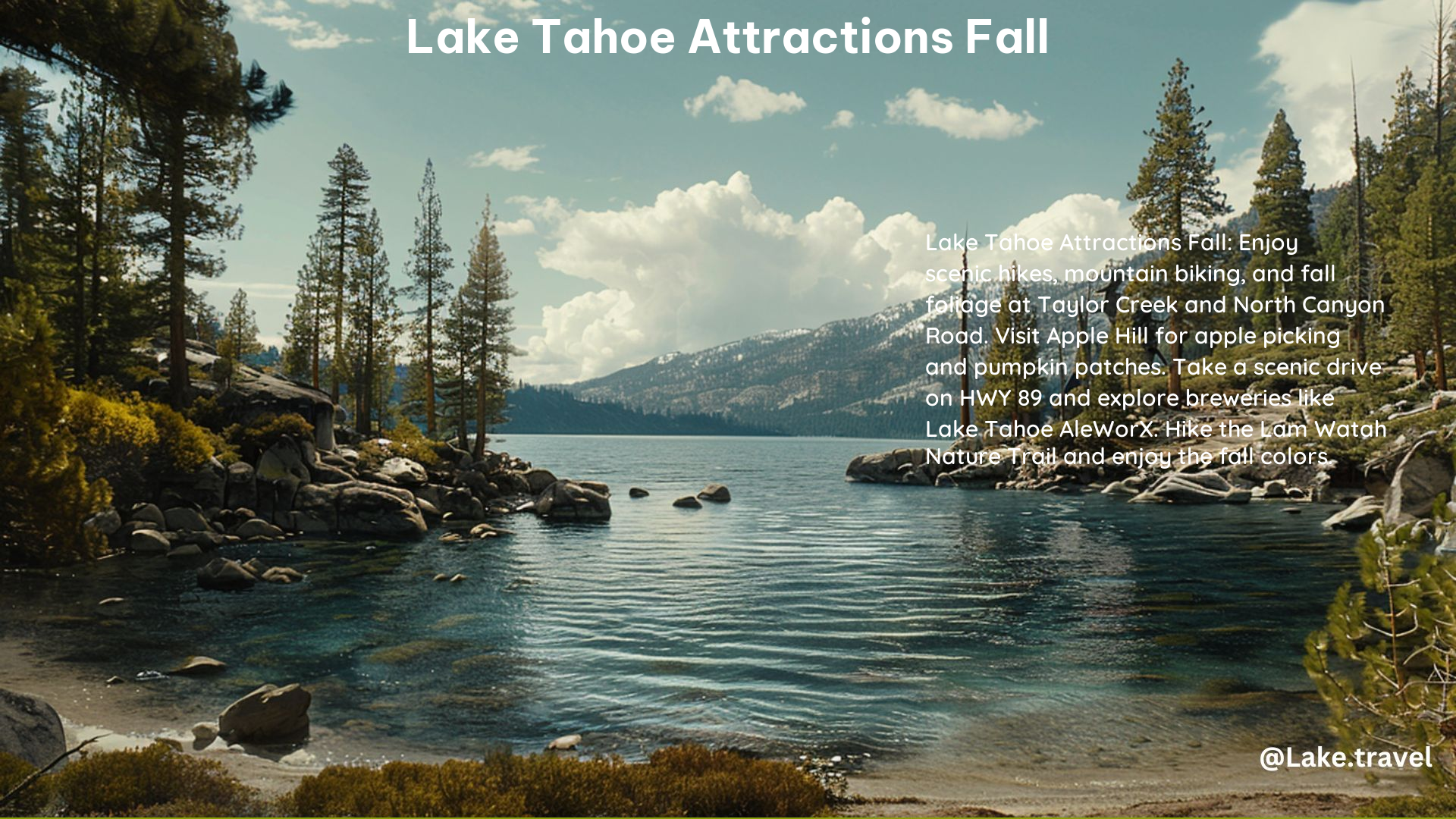 Lake Tahoe Attractions Fall