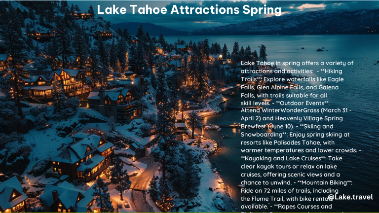 Lake Tahoe Attractions Spring