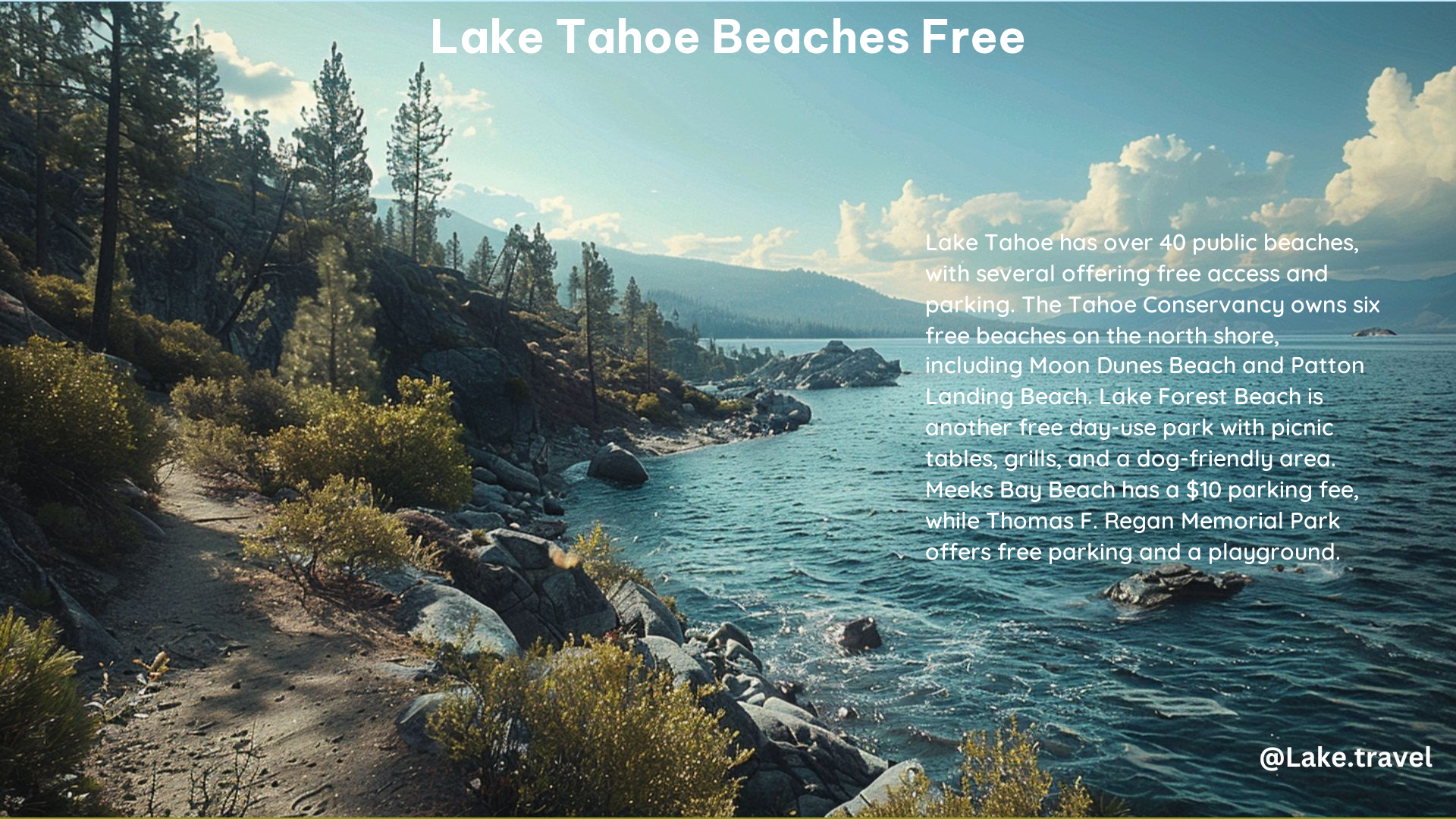 Lake Tahoe Beaches Free