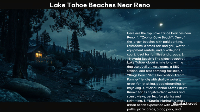 Lake Tahoe Beaches Near Reno